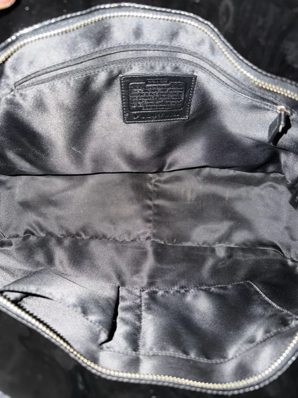 Coach Black Patent Leather Embossed Tote#F17729